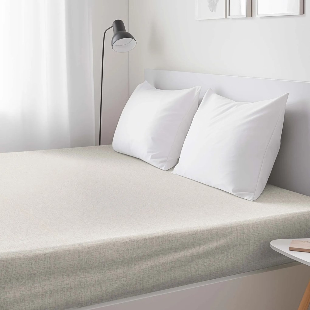 Goldea pamut gumis lepedő - világos vászonszövésű 80 x 200 cm