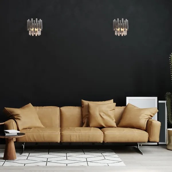 Fali kristály lámpa MADISON 2xE14/40W/230V króm