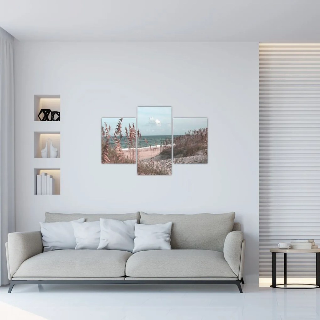 Kép - Rózsaszín strand (90x60 cm)