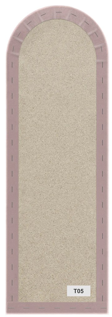 Kárpitozott panel - Íves - 20x80cm Szín: Krémes fehér