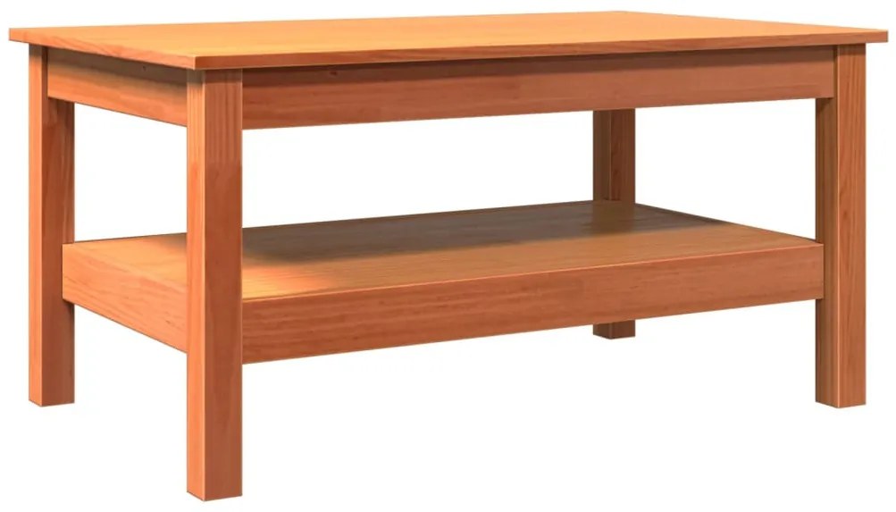 viaszbarna tömör fenyőfa dohányzóasztal 80 x 50 x 40 cm