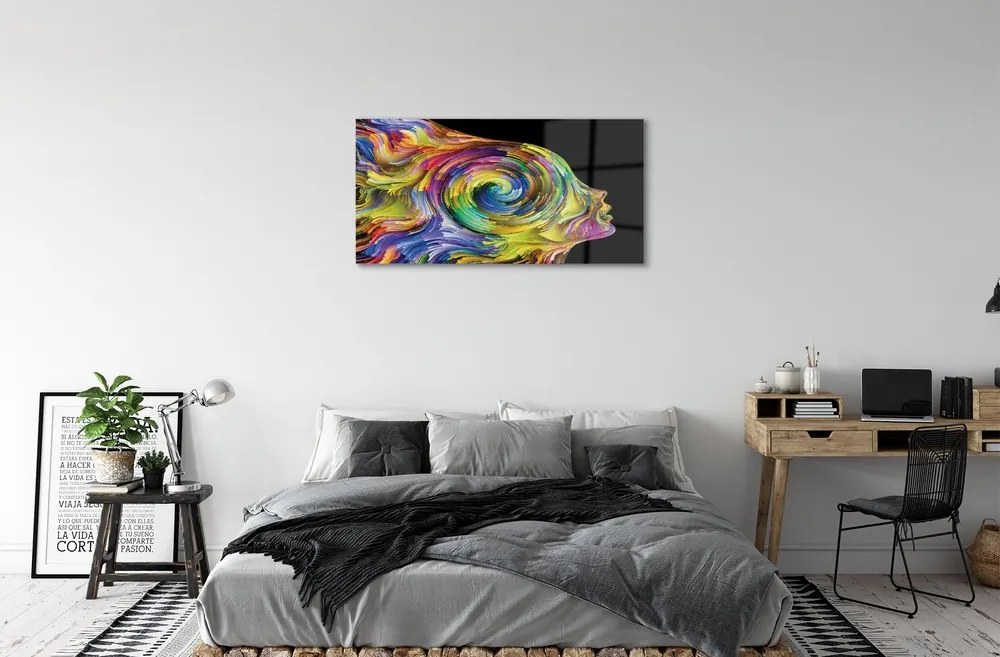 Üvegképek Nő színes kép 120x60cm