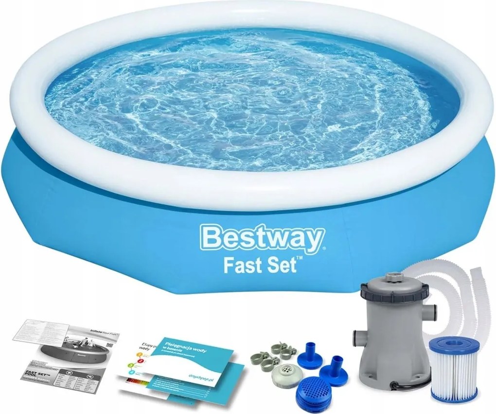 Kerti feszített víztükrű medence 244 x 61 cm 9in1 Bestway 57450 Bestway