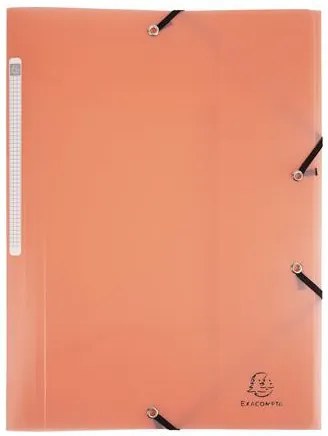 Gumis mappa, PP, A4, EXACOMPTA Chromaline Pastel, korall (EX55177E)