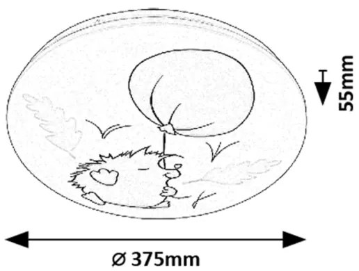 Rabalux 71191 - LED gyerekszobai mennyezeti lámpa HEDGY LED/24W/230V 3000K
