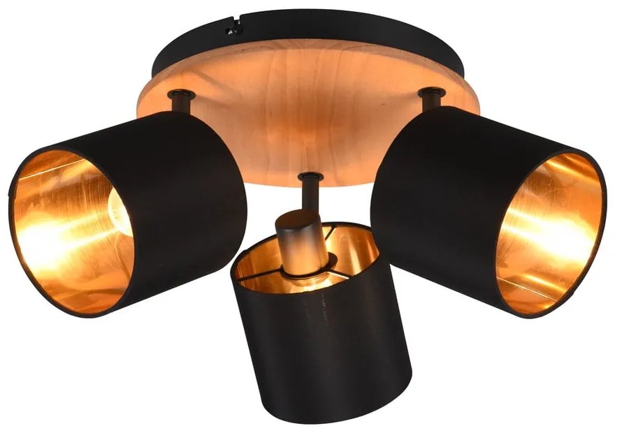 Fekete-natúr színű spotlámpa ø 12 cm Tommy – Trio