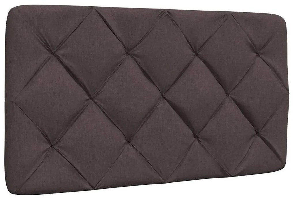 sötétbarna szövet ágy matraccal 90x200 cm