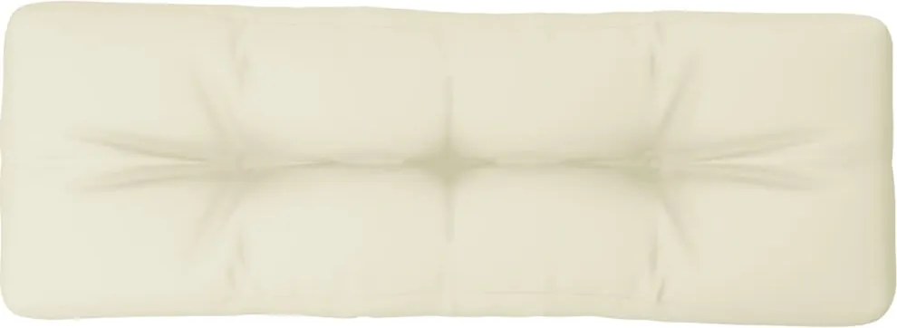 vidaXL krémszínű szövet raklappárna 120 x 40 x 12 cm