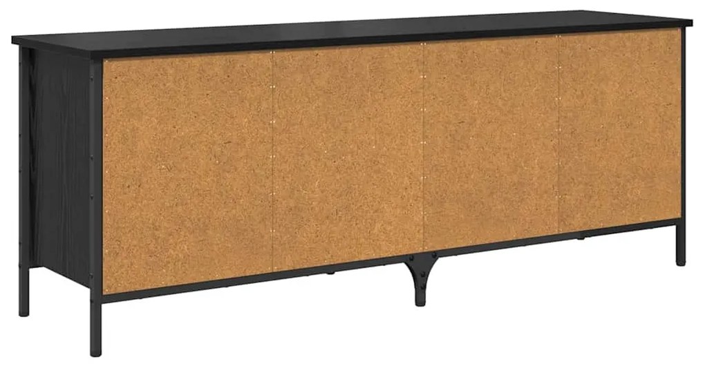 Cipőszekrény Fekete tölgy 131 x 35 x 50 cm Műszaki fa és vas