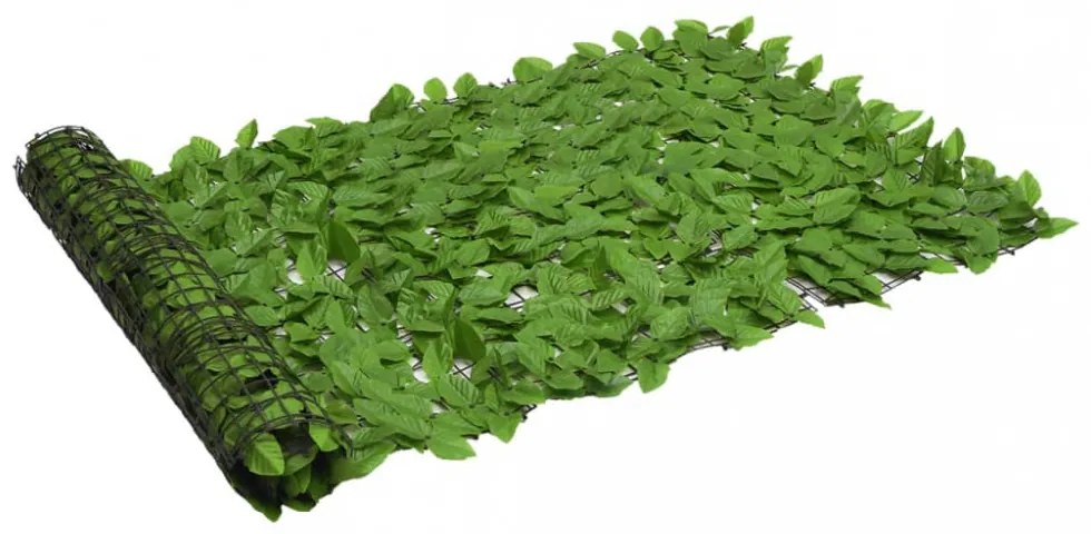 zöld leveles erkélyparaván 300 x 100 cm
