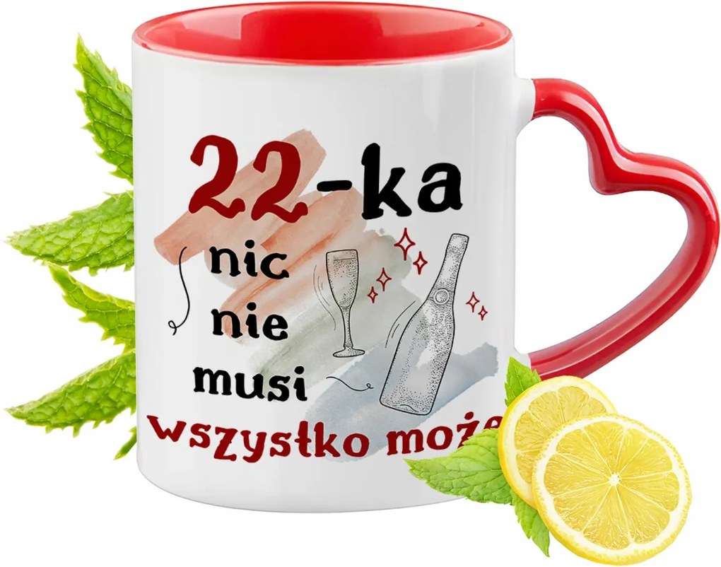 22 Születésnap Piros Szív alakú füllel Ajándék