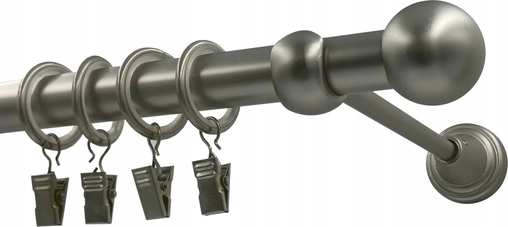 Fém Függönykarnis 19mm MIX Szatén Végek 160cm galvanizált