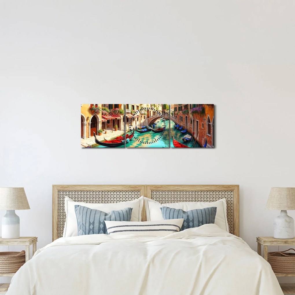 Kép - Velence (órával) (90x30 cm)