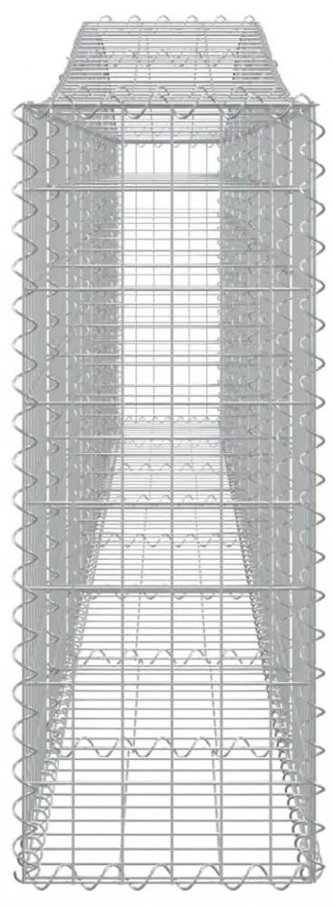 7 db íves horganyzott vas gabion kosár 400x30x80/100 cm