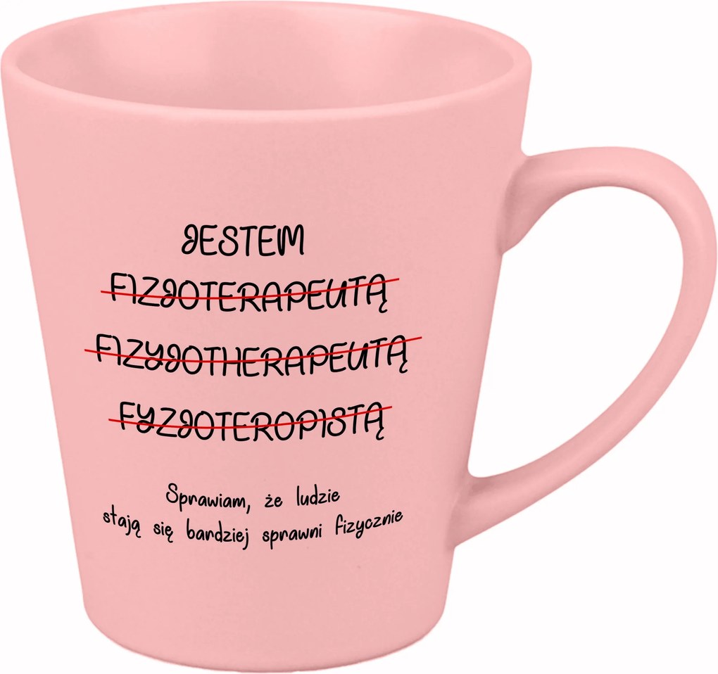 Latte Bögre Matt Rózsaszín 300ml Vicces Gadget Ajándék Gyógytornásznak