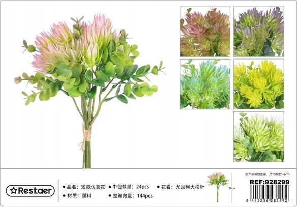 Eukaliptusz művirág csokor 5 szín minden alkalomra