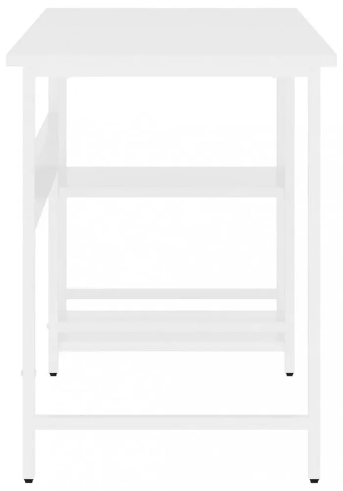 fehér MDF és fém számítógépasztal 105 x 50 x 72 cm