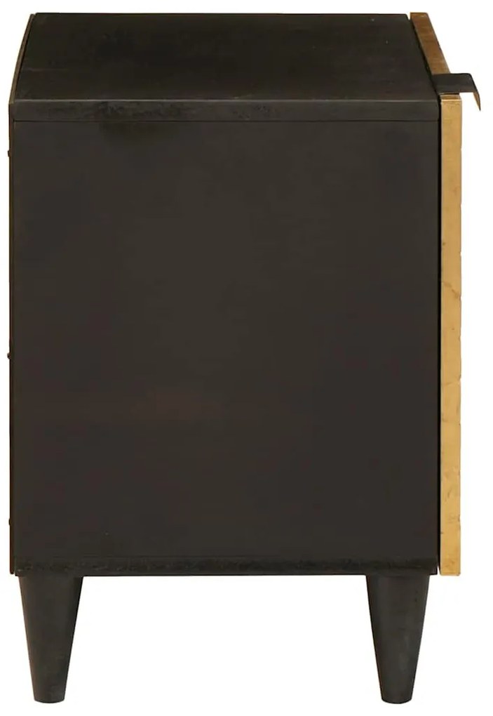 Éjjeli asztal 2 pcs Fekete és Arany 40 x 33.5 x 46 cm