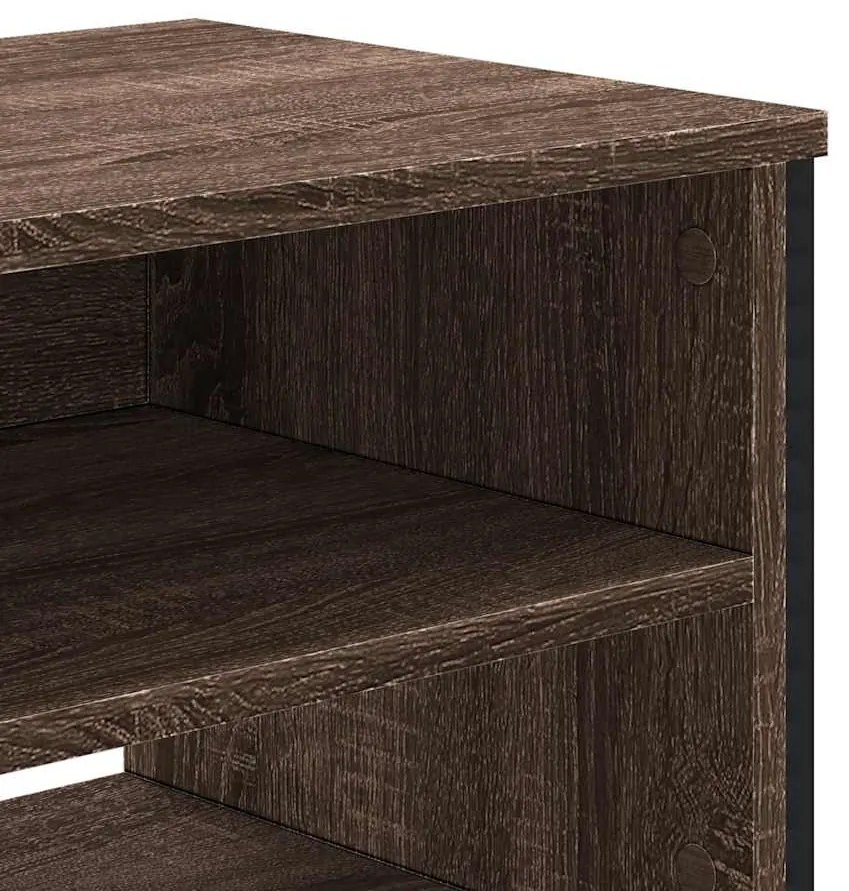 barna tölgy színű szerelt fa TV-szekrény 122 x 34 x 41 cm