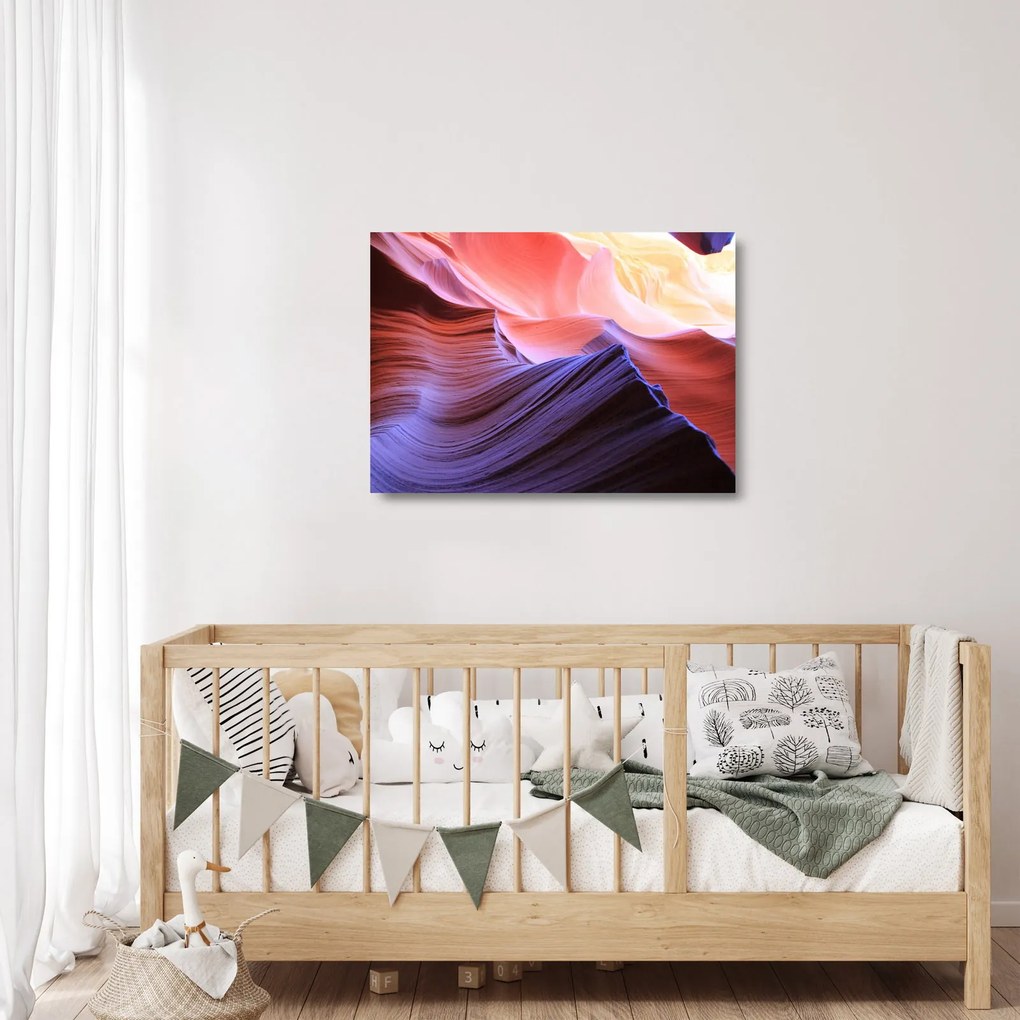 Kép - színes homok (üvegen) (70x50 cm)