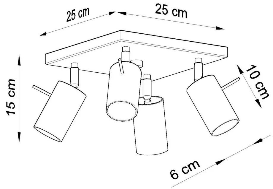Etna fehér mennyezeti lámpa - Sollux