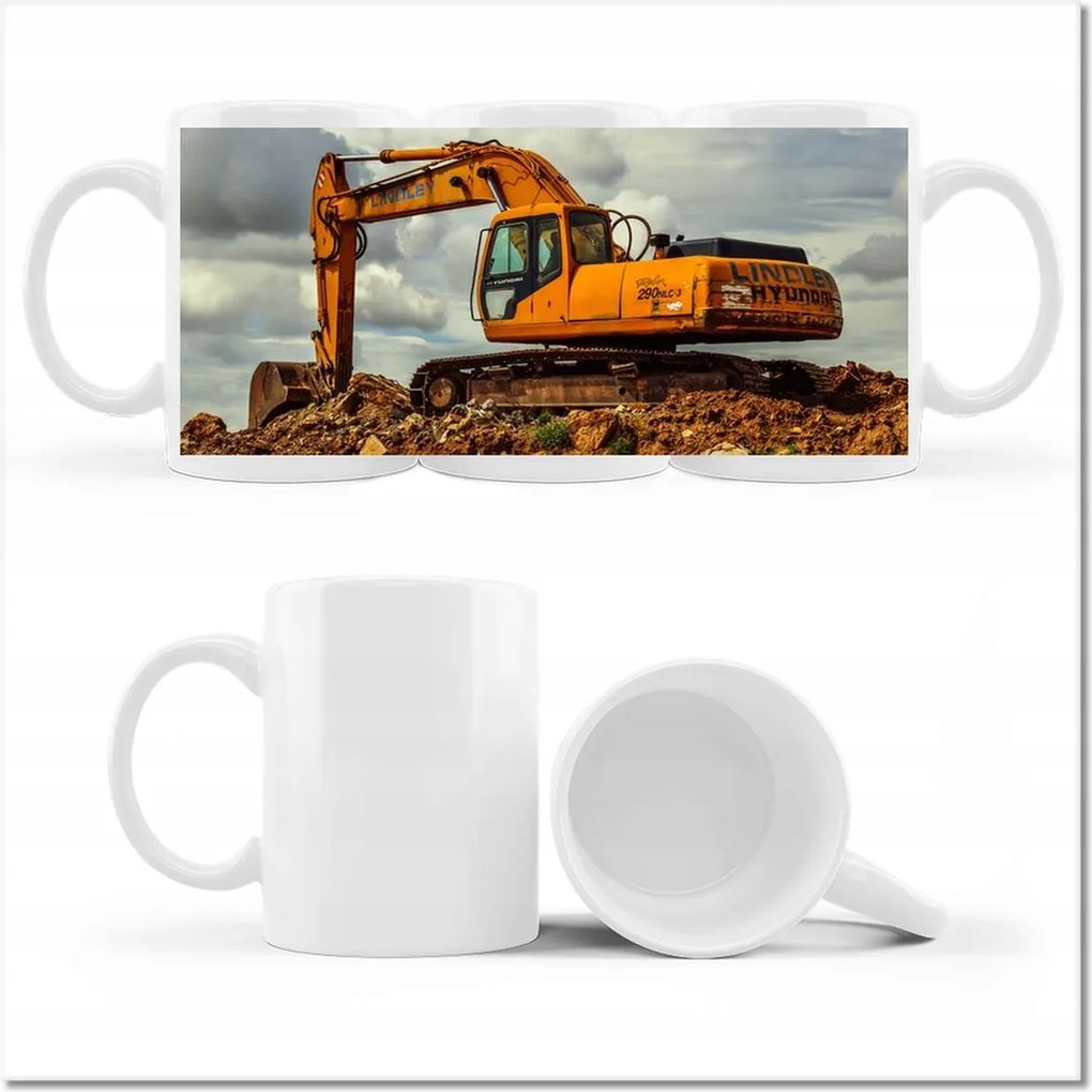 Fényképes bögre Nehéz építőipari felszerelés