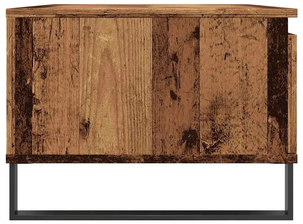 antik fa színű szerelt fa dohányzóasztal 90 x 50 x 36,5 cm