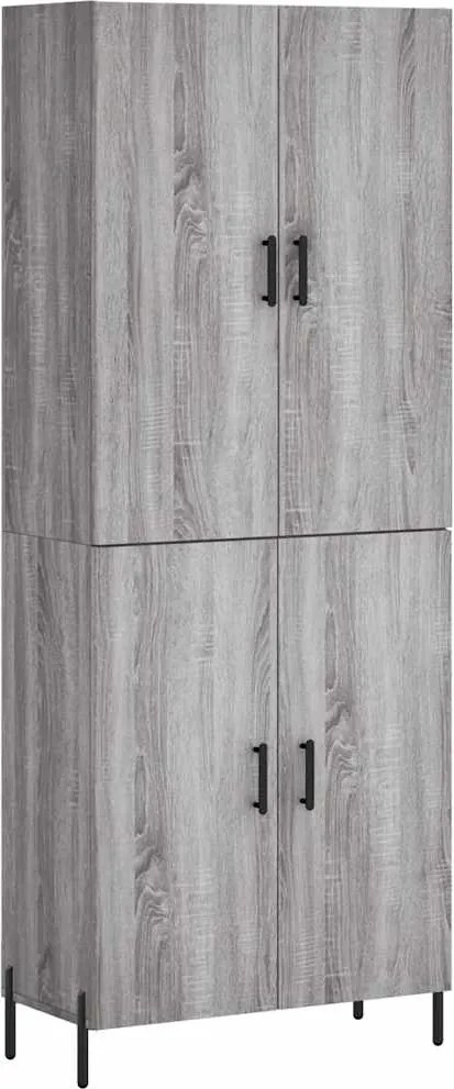 vidaXL szürke sonoma szerelt fa magasszekrény 69,5 x 34 x 180 cm