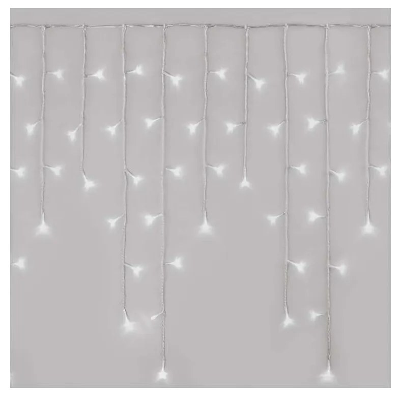 LED Karácsonyi kültéri lánc 300xLED/8 modes10m IP44 hideg fehér + távirányító