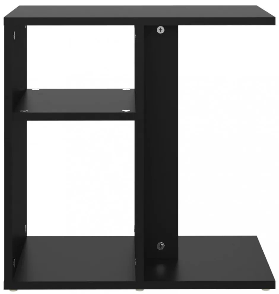 fekete szerelt fa kisasztal 50 x 30 x 50 cm