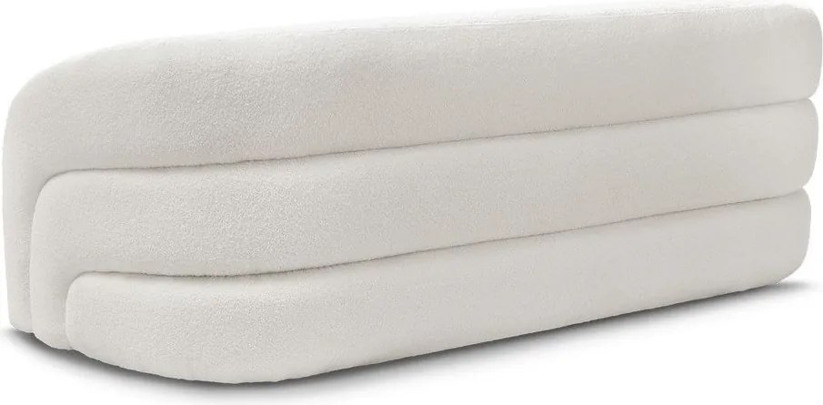 Fehér buklé kanapé 193 cm Elina – Bobochic Paris