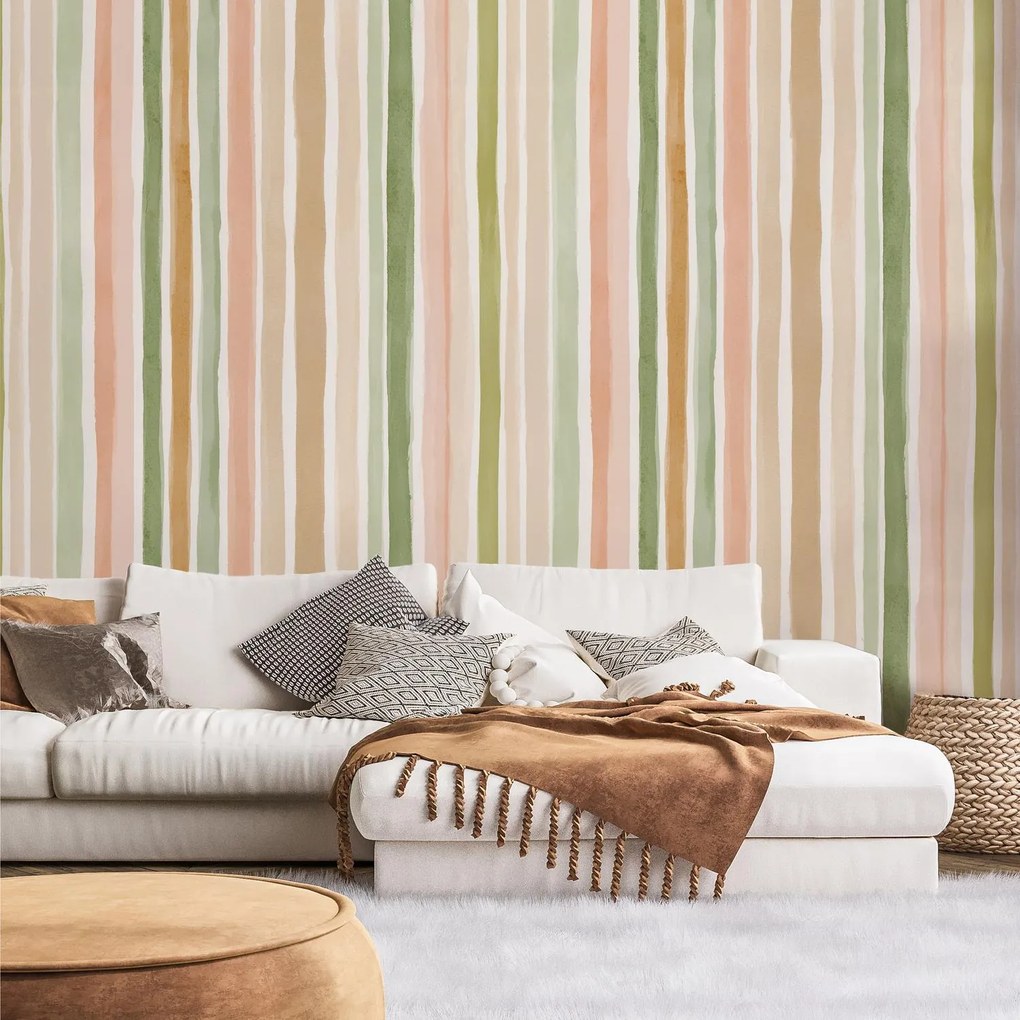 Fotótapéta - Pasztell csíkok (147x102 cm)
