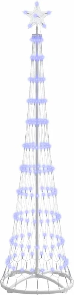 vidaXL LED Karácsonyi Fenyő 230 LED-del Kék 51 x 51 x 190 cm Fém