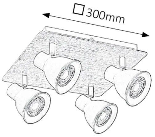 Rabalux 5905 - Spotlámpa MAC 4xGU10/35W/230V