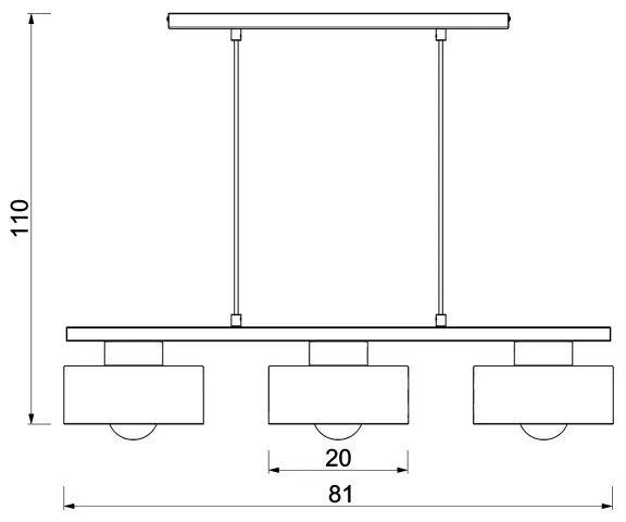 Csillár zsinóron MARTI 3xE27/15W/230V fehér/króm