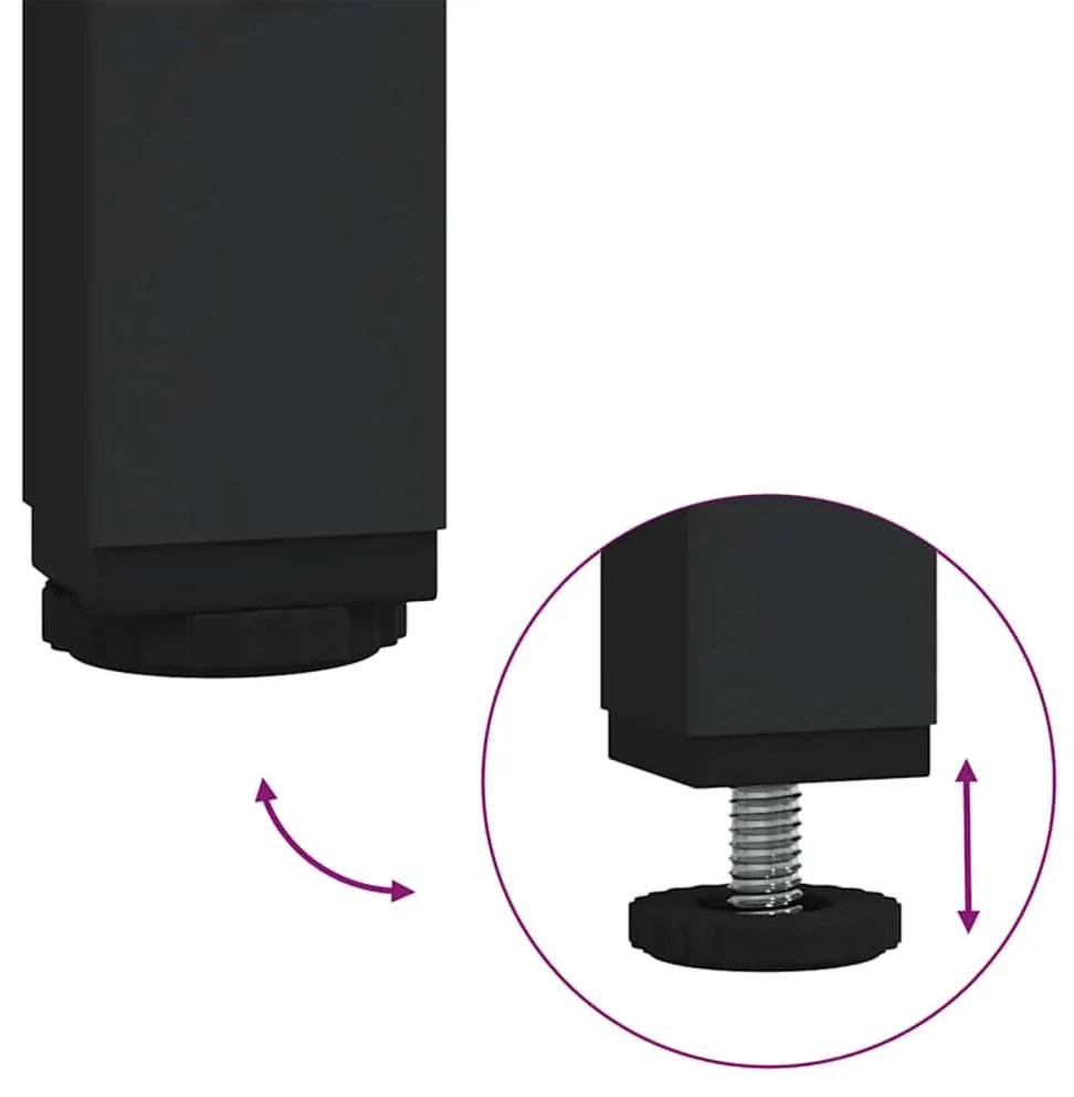 Fürdőszoba Szekrény Fekete Tölgy 33x33x185,5 cm Műanyag