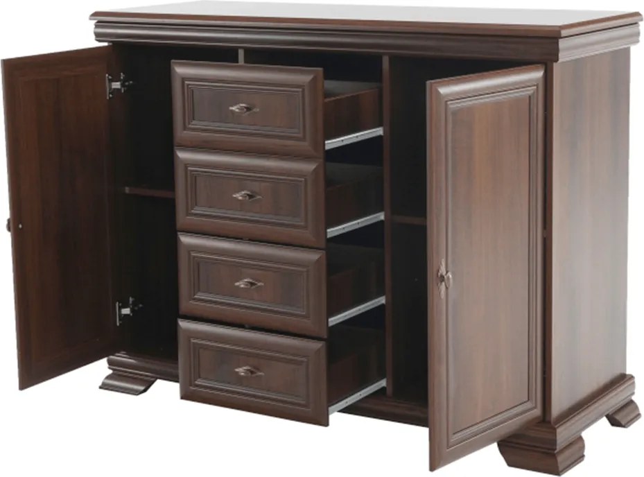 kétajtós komód fiókokkal, samoa king, KORA KK3