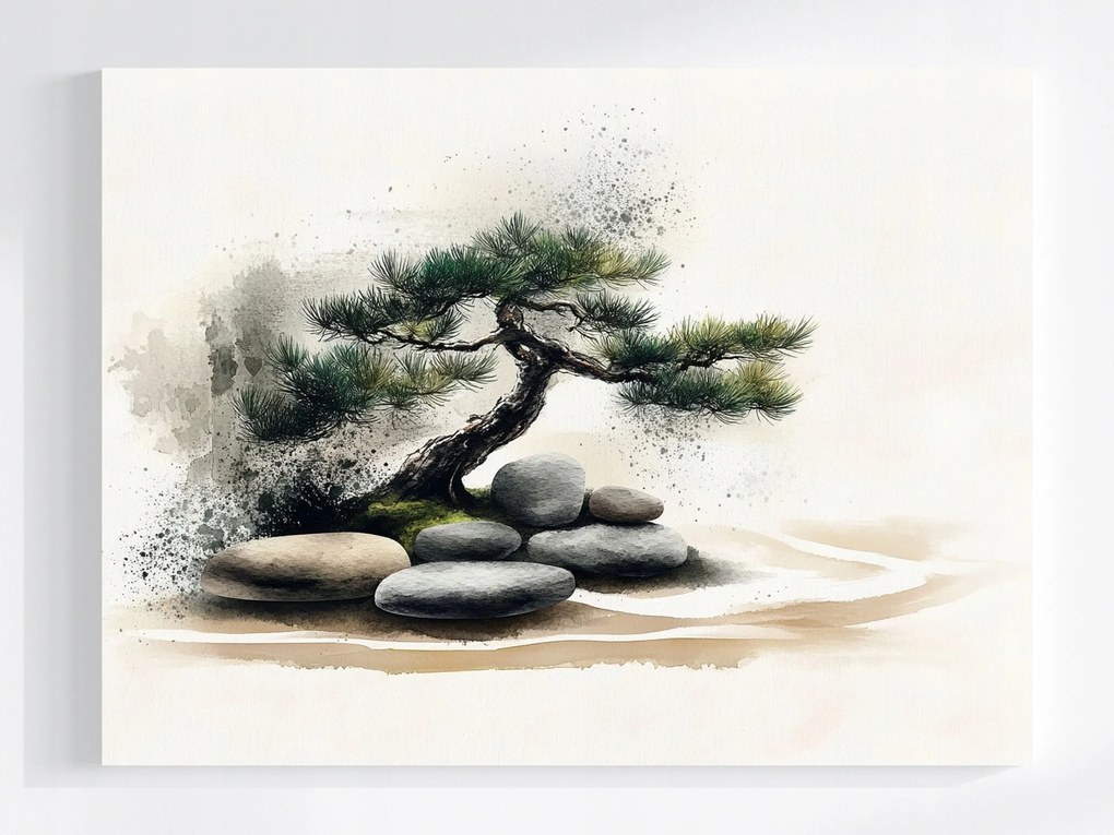 Canvas Vászonkép Ázsia Japán Zen Kert Bonsai Harmónia 100x75