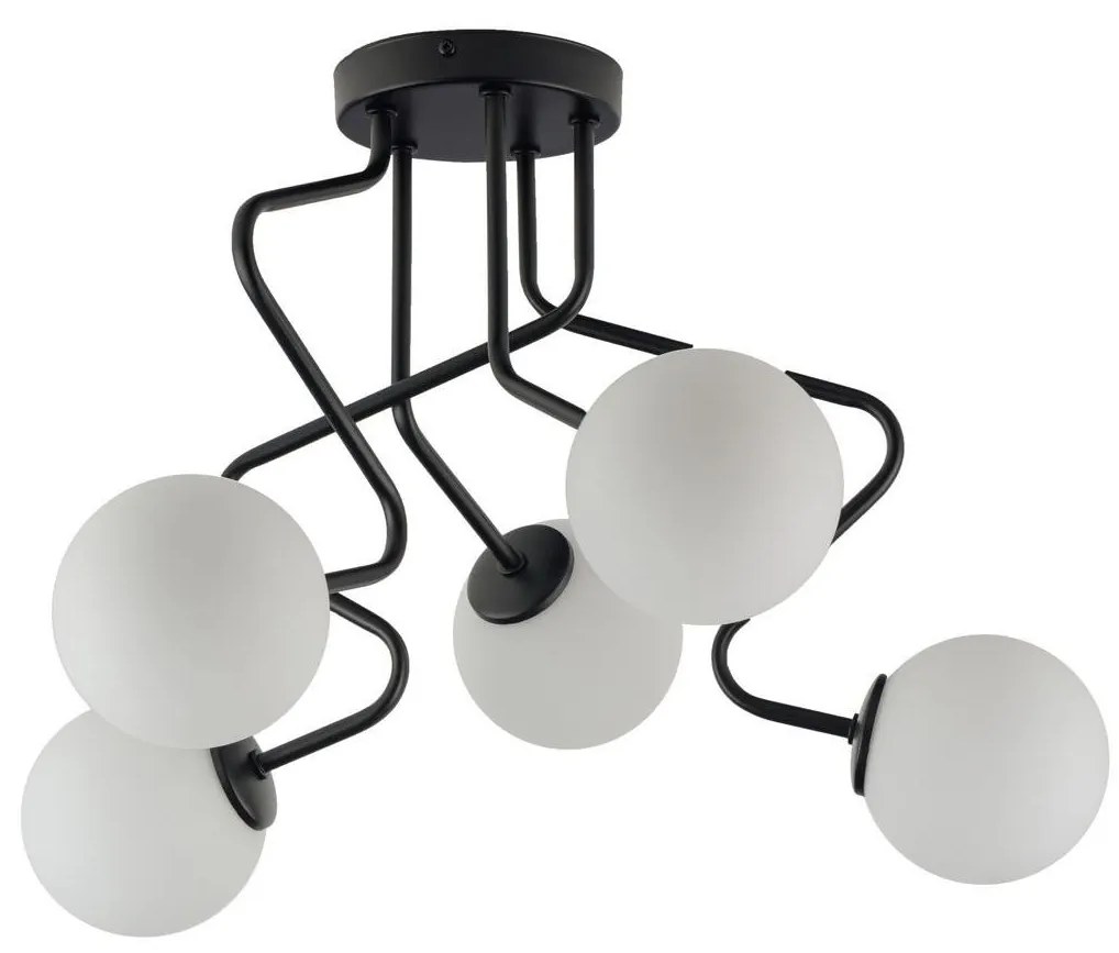 Csillár rúdon ZIGZAG 5xG9/12W/230V fekete