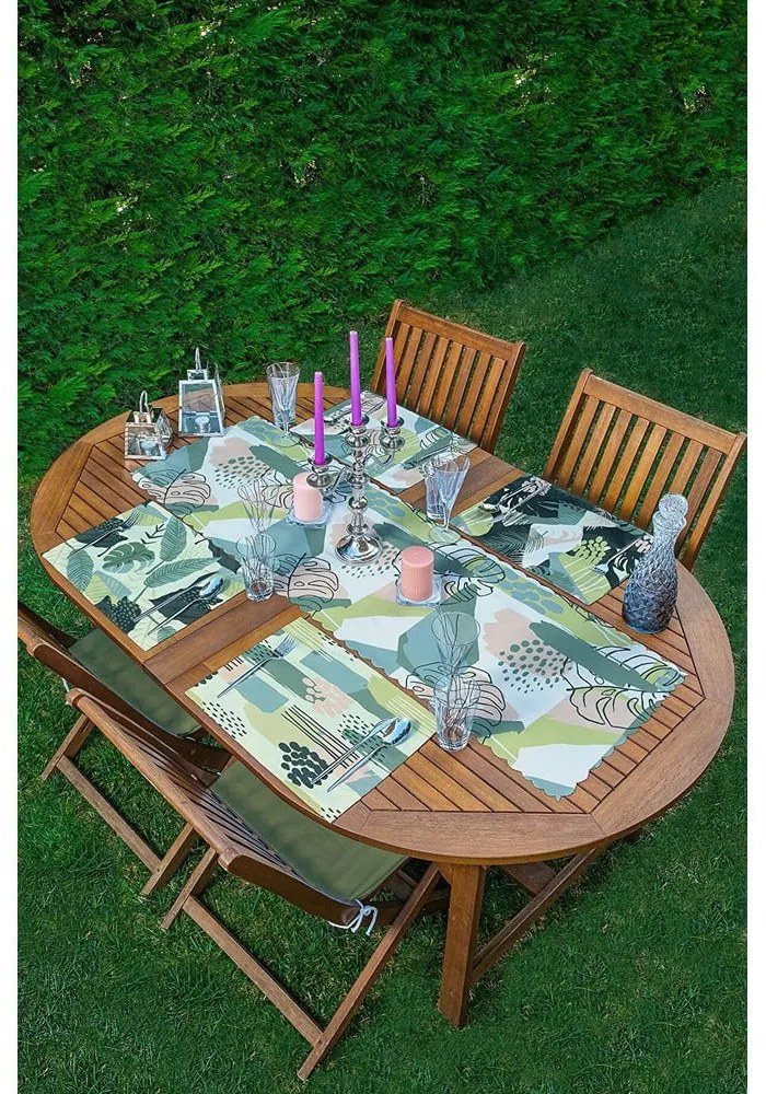 Tányéralátét és asztali futó szett 5 db-os – Mila Home