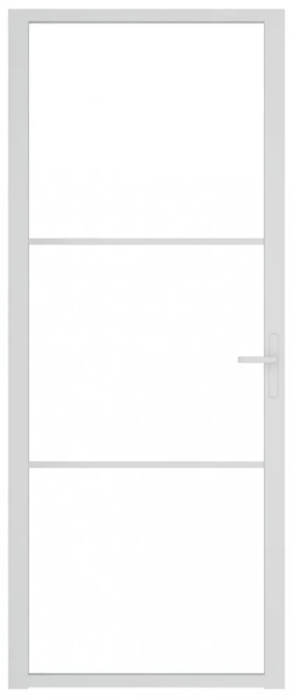 fehér ESG üveg és alumínium beltéri ajtó 83 x 201,5 cm