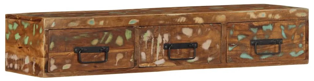 tömör újrahasznosított falra szerelhető TV-szekrény 100x30x19cm