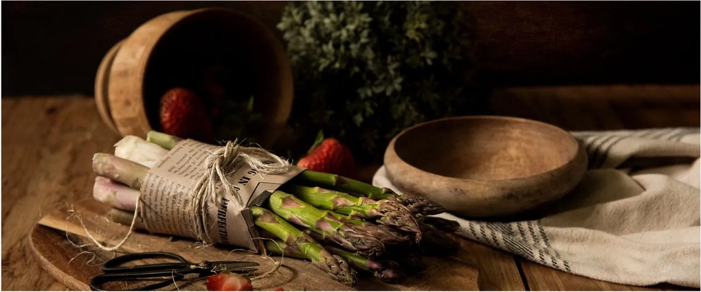 Spárga az asztalon képe (120x50 cm)