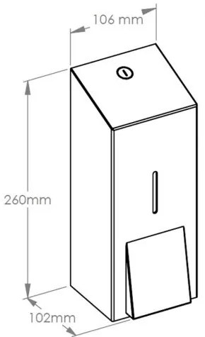 Fertőtlenítő adagoló (spray) Stella, 0,8 l, matt rozsdamentes acél