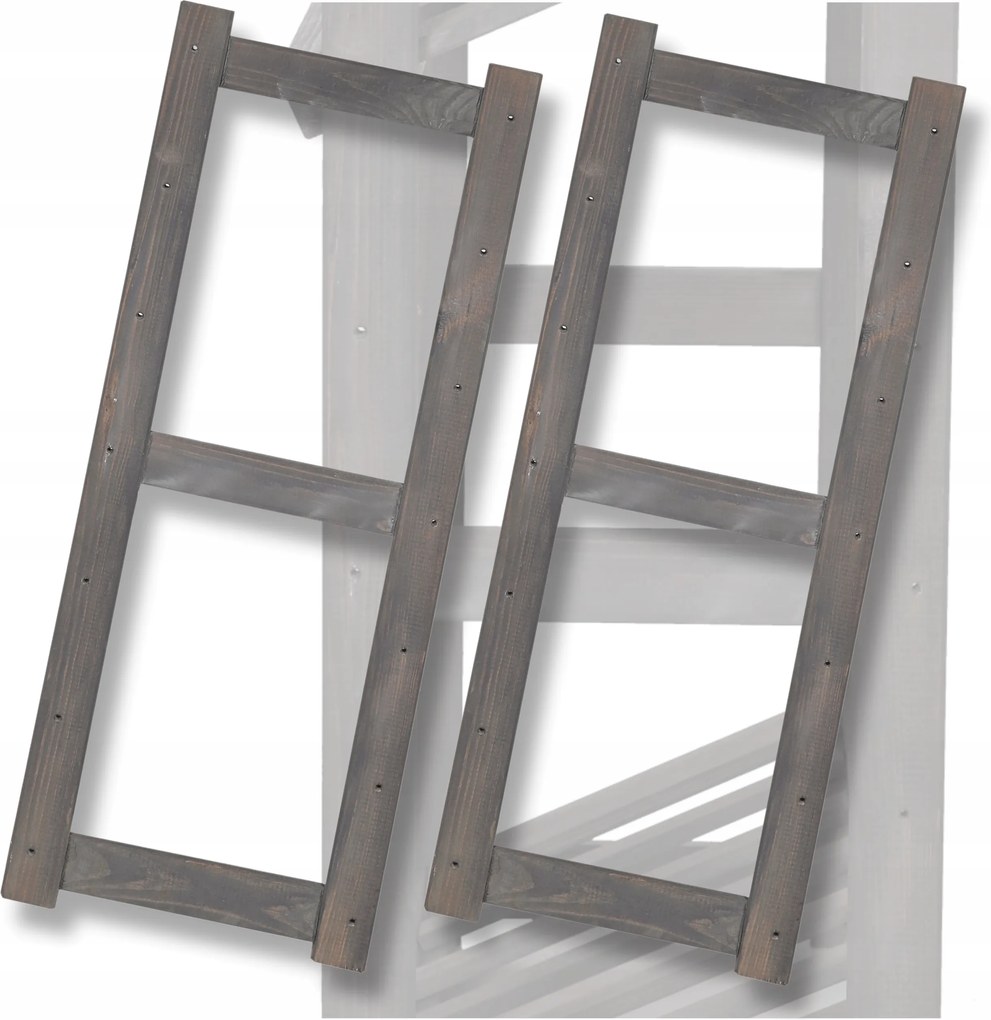 2x Láb fa oldalsó keret Lsr polchoz 85,8 cm magas Stabil