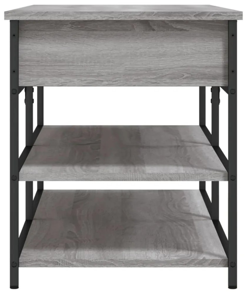 szürke sonoma színű szerelt fa cipőpolc 100 x 42,5 x 50 cm