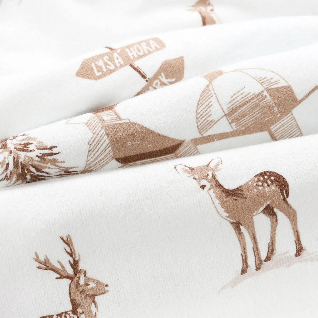 Goldea flanel ágyneműhuzat - hegyvidéki táj 240 x 220 és 2db 70 x 90 cm