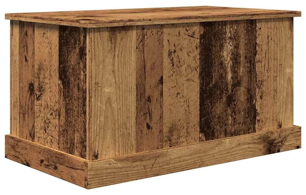 antik fa színű szerelt fa tárolódoboz 70 x 40 x 38 cm