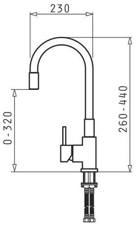 Pyramis 90938101 - FLESSI bézs flexibilis csaptelep