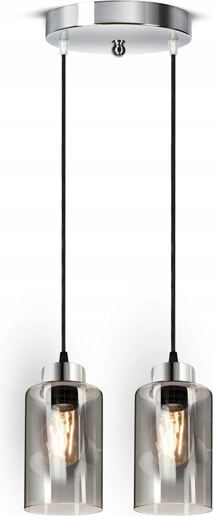 Mennyezeti Függő Lámpa Csillár Króm Üvegcső 540-EZ2 Led E27